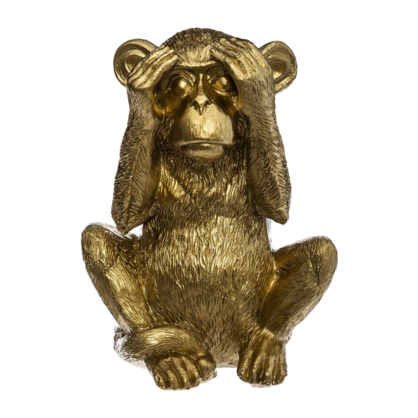 ATMOSPHERA DECORATION THREE WISE MONKEYS 3/1 GOLDEN 17CM - Image 10