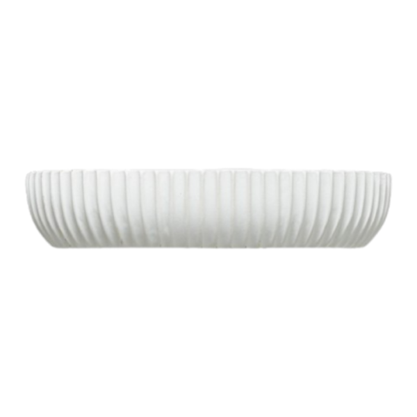 FIVE MODERN SOAP HOLDER, POLYRESIN/BAMBOO, WHITE - Image 6