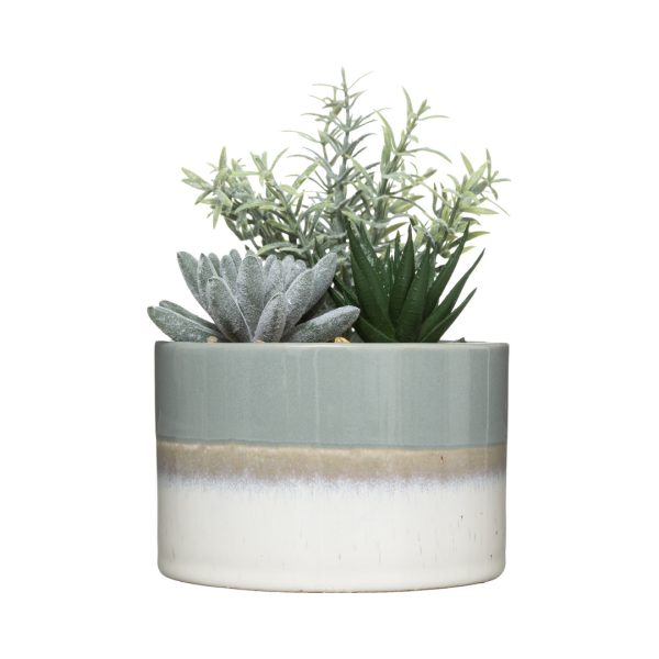 ATMOSPHERA ARTIFICIAL FLOWERS IN JAR 18.5CM PE/CERAMIC MULTICOLOR - Image 8