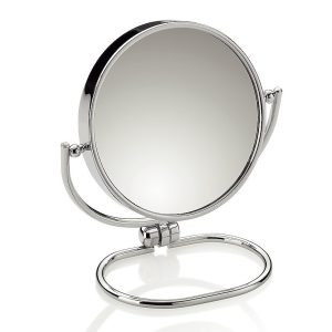 KELA COSMETIC MIRROR FRANCA, 11.5x6.5x11cm METAL SILVER