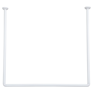 TENDANCE BATH CURTAIN HOLDER CORNER 80X80X80 CM ALUMINUM, WHITE