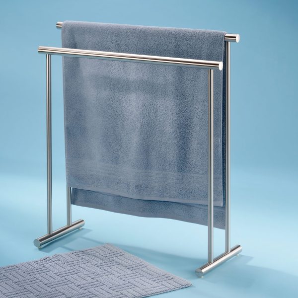 KELA FREESTANDING TOWEL HOLDER PRIAMO, 76x30x85cm STAINLESS STEEL 18/10 MAT SILVER - Image 6