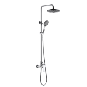 INTER CERAMIC SHOWER SYSTEM SIENA WITH 1-FUNCTION SHOWER HANDLE AND 5-FUNCTION SHOWER WAND STAINLESS STEEL SS304 CHROME-PLATED