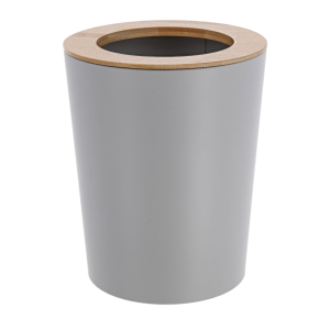 TENDANCE TRASH BINS 5L METAL/BAMBOO GREY