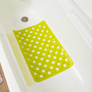 TENDANCE BATH MAT WITH HOLES 60X38CM PVC, YELLOW GREEN