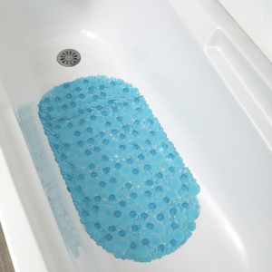 TENDANCE BATH MAT 69 x 36 CM PVC, GREEN-BLUE BUBBLES