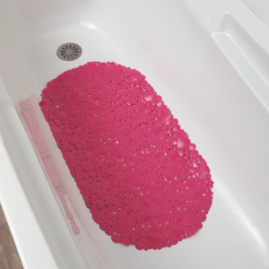 TENDANCE BATH MAT 69 x 36 CM PVC, FUCHSIA BUBBLES