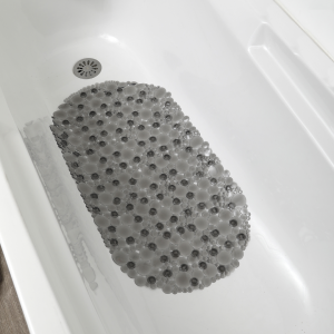 TENDANCE BATH MAT 69 x 36 cm PVC, GRAY BUBBLES