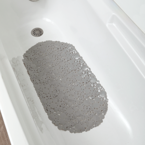 TENDANCE BATH MAT 69 x 36 cm PVC, TRANSPARENT GRAY BUBBLES
