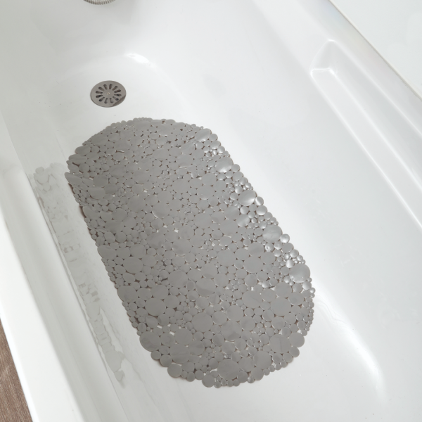 TENDANCE BATH MAT 69 x 36 cm PVC, TRANSPARENT GRAY BUBBLES
