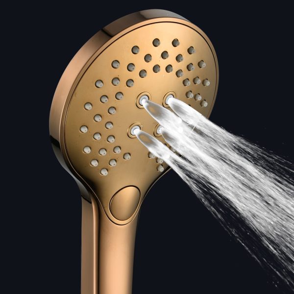 INTER CERAMIC TUŠ RUČICA, 3 FUNKCIJE 12CM ABS ROSE GOLD - Slika 4