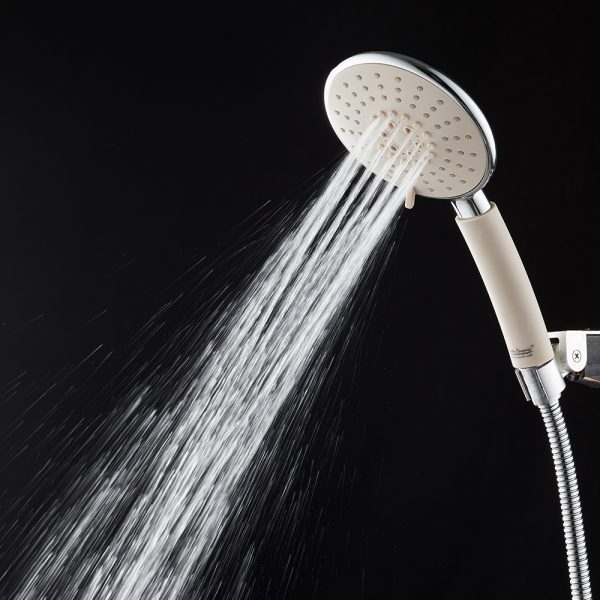 INTER CERAMIC TUŠ RUČICA, 3 FUNKCIJE 11CM ABS KROMIRANA/BEŽ - Slika 3