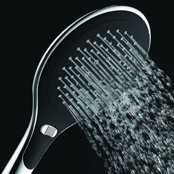 INTER CERAMIC TUŠ RUČICA, 3 FUNKCIJE 15CM ABS KROMIRANA/CRNA - Slika 5