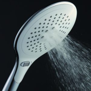 INTER CERAMIC SHOWER HANDLE, 3 FUNCTIONS 15CM ABS CHROME/WHITE