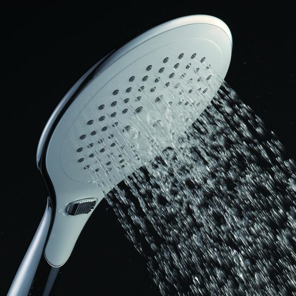 INTER CERAMIC SHOWER HANDLE, 3 FUNCTIONS 15CM ABS CHROME/WHITE - Image 4