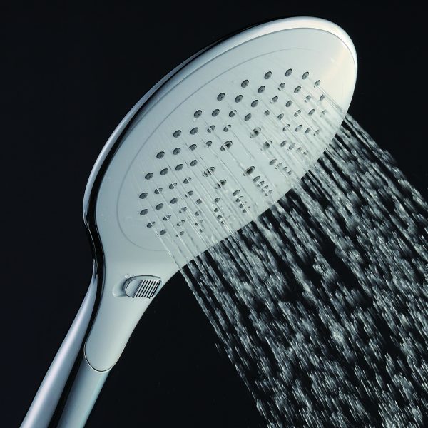INTER CERAMIC SHOWER HANDLE, 3 FUNCTIONS 15CM ABS CHROME/WHITE - Image 3