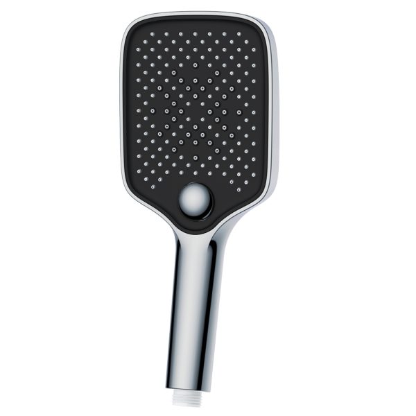 INTER CERAMIC TUŠ RUČICA, 3 FUNKCIJE 10CM ABS KROMIRANA/CRNA - Slika 2