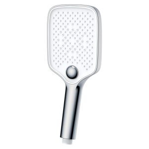 INTER CERAMIC SHOWER HANDLE, 3 FUNCTIONS 10CM ABS CHROME/WHITE