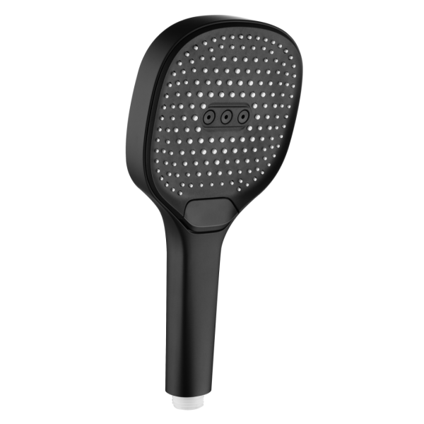 INTER CERAMIC TUŠ RUČICA, 3 FUNKCIJE, PRAVOKUTNA 12CM ABS CRNA