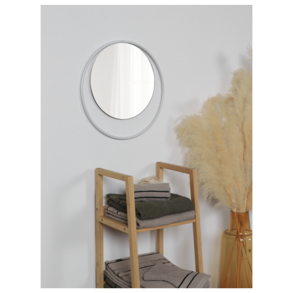 TENDANCE ROUND METAL MIRROR O37 CM, WHITE - Image 3