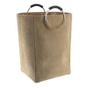 TENDANCE LAUNDRY BASKET 55L VELVET, TAUPE