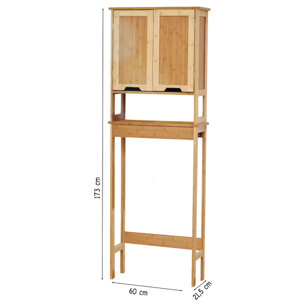 TENDANCE BATHROOM CABINET ABOVE TOILET SHELLS BAMBOO/MDF, MAHE - Image 2