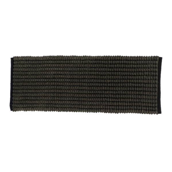 TENDANCE BATHROOM CARPET 45X120 CM, COTTON, KHAKI WITH BLACK EDGE