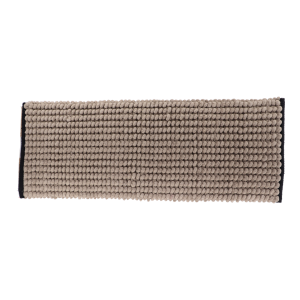 TENDANCE BATHROOM CARPET 45X120 CM, COTTON, BEIGE WITH BLACK EDGE