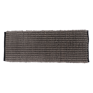 TENDANCE BATHROOM CARPET 45X120 CM, COTTON, GRAY WITH BLACK EDGE