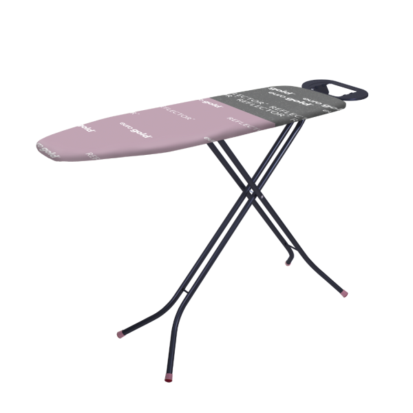 EUROGOLD IRONING BOARD 110 x 30 cm METAL, SLIDING ADJUSTABLE HEIGHT, COTTON COVER, ANTHRACITE REFLECTOR - Image 4