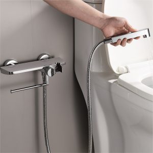 INTER CERAMIC WALL-MOUNTED BIDET SYSTEM SIENA BRASS CHROME