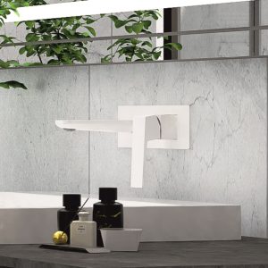INTER CERAMIC WALL-MOUNTED SINK FAUCET ELINOR ICF 8110191MW MATT WHITE