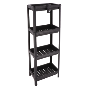 TENDANCE QUADRUPLE FREESTANDING SHELF 23X35.5X100CM, BLACK